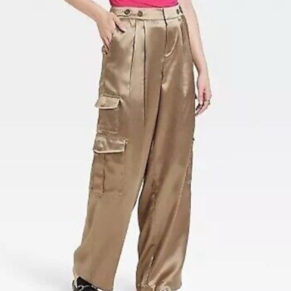 a new day Gold Wide Leg Jumpsuit with High-Waisted Design
